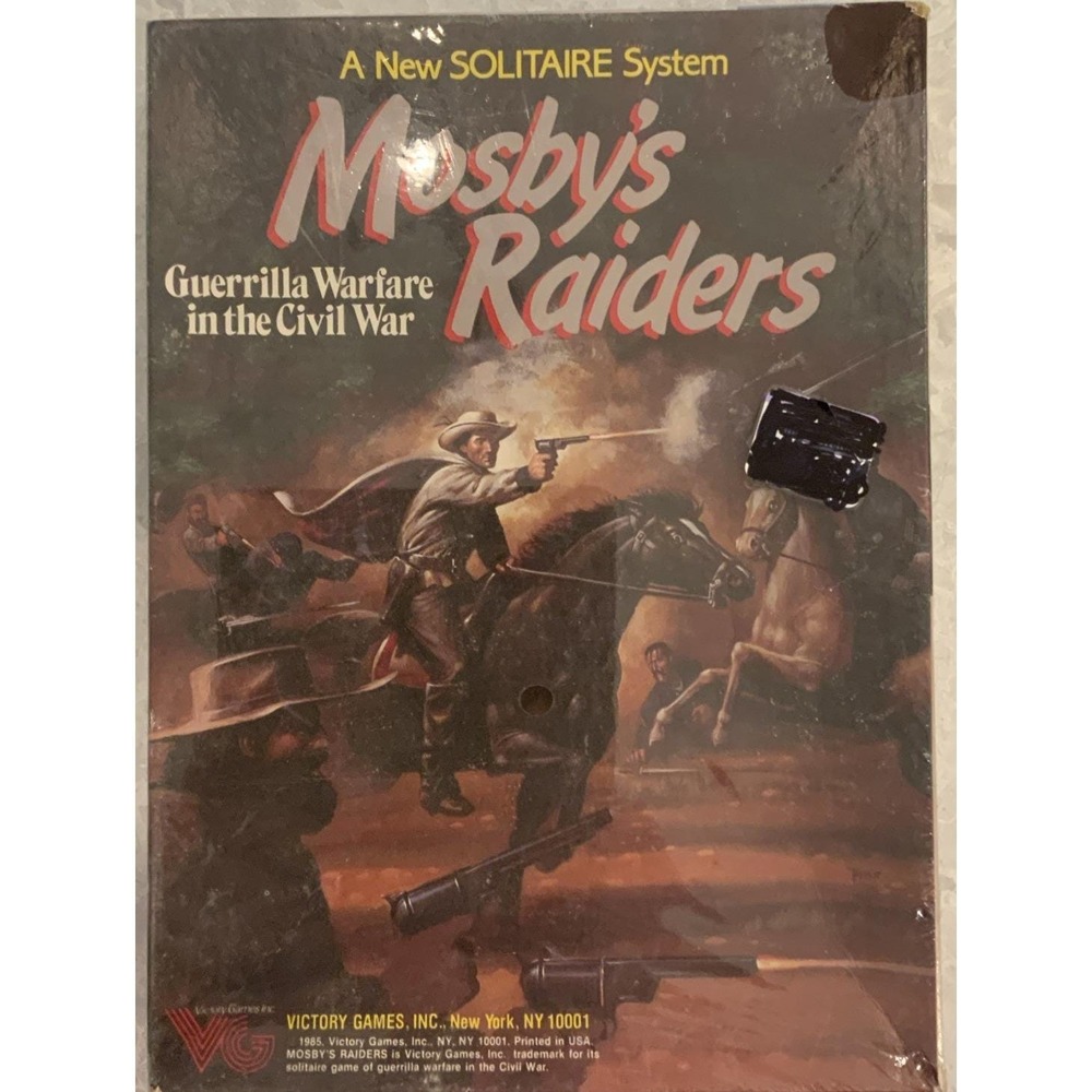Victory Games Mosby's Raiders Civil War Solitaire Strategy Board Game 1985 NEW